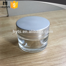 50ml frosted glass jar with lid for skin care